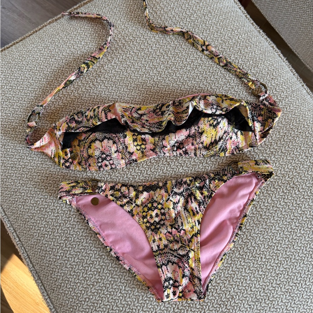 Volcom Pink and Yellow Bikini